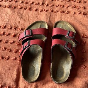 Red Birkenstock size 10